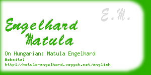 engelhard matula business card